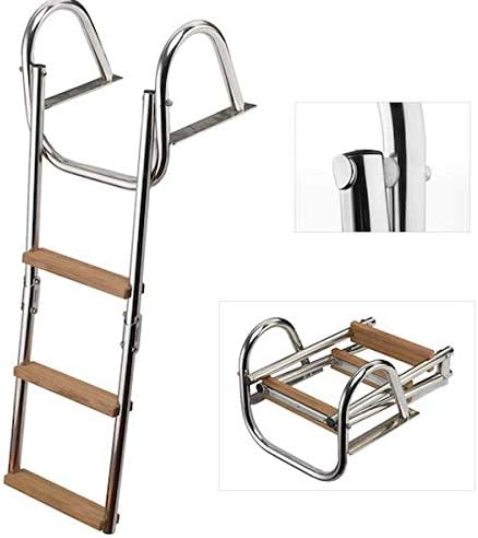 Scaletta Pieghevole con Corrimano e Gradini in Legno Modello: A N Gradini: 1+2=3 L mm: 850 W mm: 360 Peso: 3400 gr. Larghezza Scala: 280 mm - Honorern