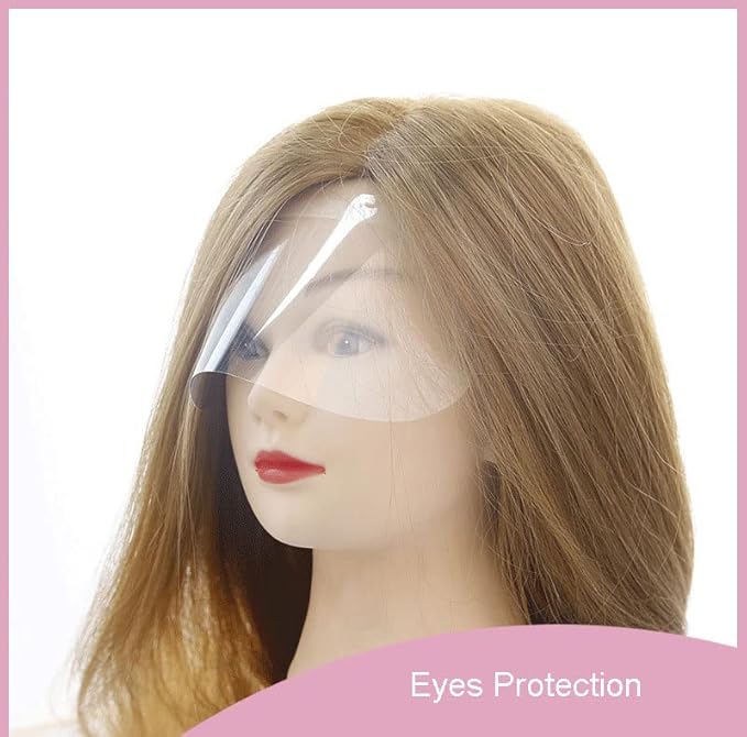 Visiere facciali usa e getta 100 pezzi Visiere trasparenti con adesivo per taglio di capelli Saloni di bellezza Trucco Occhi Palpebre Chirurgia Aftercare - Honorern