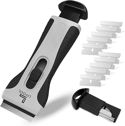 Raschietto Vetro Professionale + 10 Lame | Raschietto Piano Induzione | Lama per Pulire Vetri e Bicchieri in Vetroceramica - Honorern