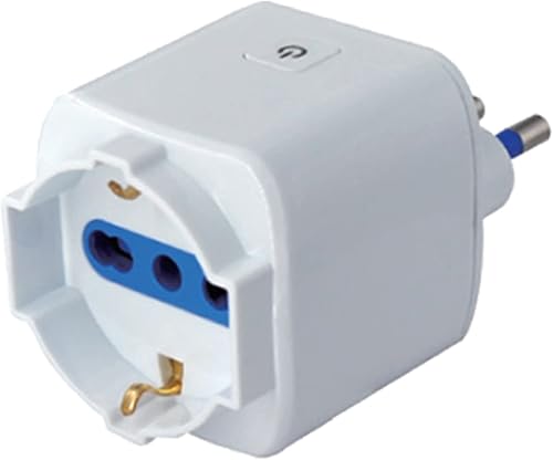 Spina Intelligente Wi-Fi P40 Presa Schuko + Bipasso (Italiana Tipo L), Wifi Smart, Timer e Controllo remoto da APP, Compatibile con Alexa e Google - Honorern
