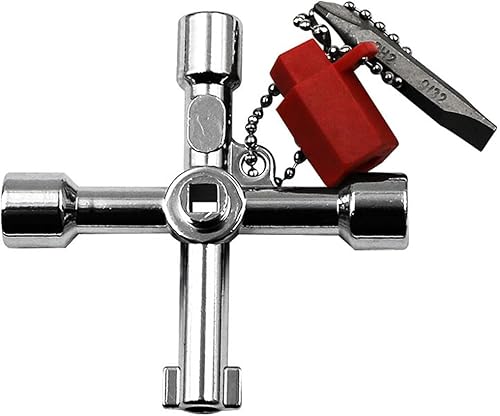 Chiave a croce universale da 1 pezzo, pratica chiave a croce triangolare, chiave multifunzione in metallo, utilizzata per contatore dell'acqua, contatore elettrico, contatore del gas - Honorern