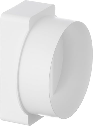 110x55mm – Ø 100mm Giunto da Tubo Tondo a Rettangolare - Adattatore/Riduttore in Plastica - Honorern