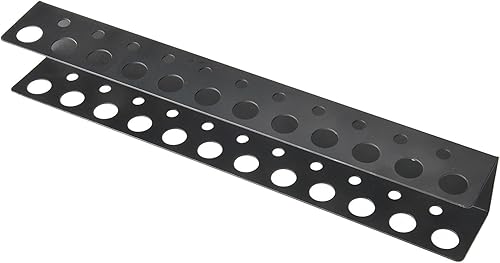 Portautensili in acciaio antiruggine per cacciaviti, pinze, organizer da parete, per officina, garage, 23 fori, nero - Honorern