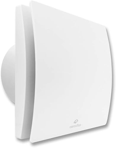 QD100 - Aspiratore assiale diam.99mm - 8W - 83m3/h, T50 IPX4, Bianco, 11.6 x 16.4 x 16.4 cm - Honorern