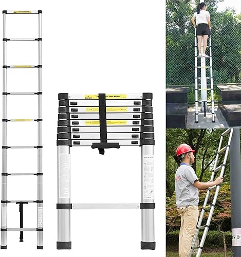 Scala telescopica leggera, estensibile fino a 6 m, in alluminio, 150 kg, capacità massima certificata EN 131 - Honorern