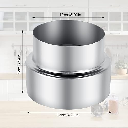 Riduttore Connettore per Tubo della Stufa,Connettore per Canna fumaria in Acciaio Inox,Riduzione Canna Fumaria Riduzione Tubo Stufa da 120 mm a 100 mm Riduttore Tubo Stufa - Honorern