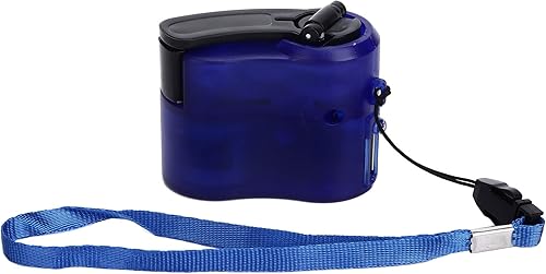 Caricatore USB per Telefono a Manovella Caricatore USB Portatile per attività All'aperto (Blu) - Honorern