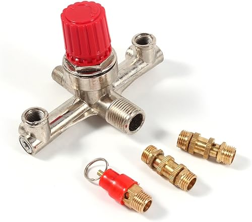 Regolatore di pressione a Doppia Uscita, Valvola di Controllo Della Pressione Accessori Compressore Aria per Compressori Adatto - Honorern