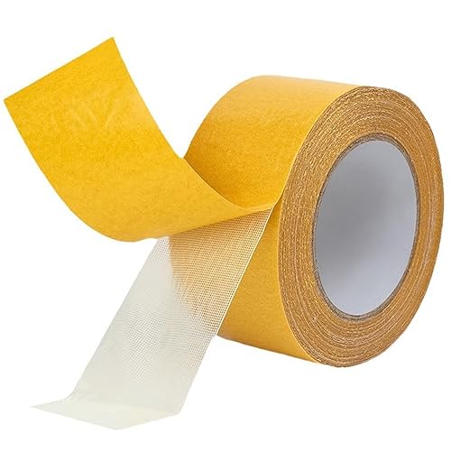 1 Rotolo Nastro Biadesivo Extra Forte Tessuto, Strisce Biadesivo Rimovibili Ad Alta Adesività, Non Lascia Tracce, Riutilizzabile Per Tappeti, Poster Fotografici, DIY 3cm x 20m (1.2in x 66ft) - Honorern