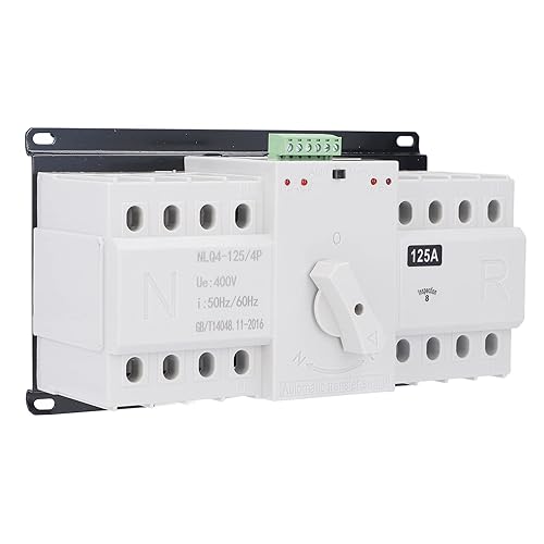 Doppio Interruttore di Trasferimento Potenza,AC 400V 4P 125A ATS CB Interuptore a Levetta Commutazione Automatico Alimentazione per Elettricità Municipale Energia Comunale UPS Invertitore Solare - Honorern