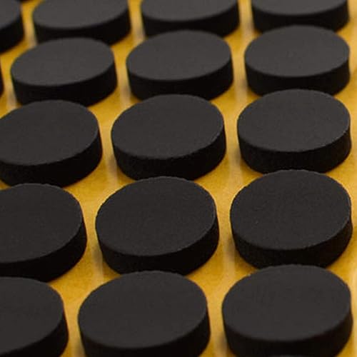 Punti adesivi per CD, 80 o 1000 pezzi, diametro 16 mm, altezza 4 mm, per il fissaggio di CD/DVD/Blu-ray/colore: nero, 80 pezzi - Honorern