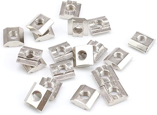 40 Pezzi Dado Scorrevole M8, Dadi a T, Dadi Scorrevoli in Acciaio al Carbonio, Antiruggine, Facile da Iinstallare, Dadi Scorrevoli M8 per Stampanti 3D, Progetti CNC e Robot - Honorern