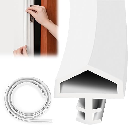 Guarnizione Porta, Guarnizione Adesiva Bianca 12mm, Per Spazi Tra I Telai Delle Porte E Antivento Mpermeabile Insonorizzazione, 5m/10m/15m/20m/30m Disponibili (10m) - Honorern