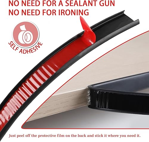 Forma di U Flessibile Bordi per Mobili, Flessibili Strisce U Per Mobili Protezione per Bordi Pieghevole in TPE, Strisce di protezione per bordi in TPE a forma di U (Grigio, 9mmx6m) - Honorern