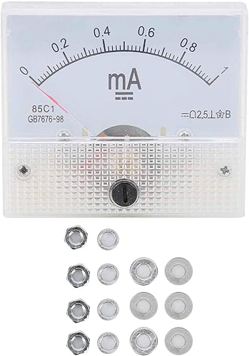 Amperometro Analogico 85C1 DC 0~1MA Rettangolare Pannello Puntatore Tester Amperometrico DC Amperometro Misuratore di corrente - Honorern