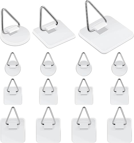 15 ganci autoadesivi per immagini, 3 misure, ganci da incollare, bianchi, per immagini, puzzle, immagini su tela, poster, decorazione da parete - Honorern