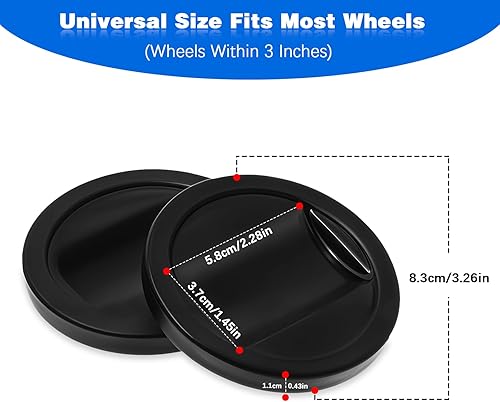 Fermaporta per mobili da letto, confezione da 4 fermi per mobili per evitare scivolamenti, per tutte le ruote di divani, sedie e letti, fermaporta in gomma per evitare graffi (nero) - Honorern