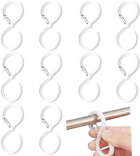 10 pezzi, anti-goccia, ganci a S, ganci da appendere, ganci per appendiabiti, ganci a forma di S, per cucina, bagno, camera da letto, ufficio, giardino - Honorern