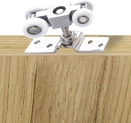 1 Paio di binari per Porta scorrevoli, in Acciaio, con puleggia in Nylon, Scorrevole e Silenzioso - Honorern