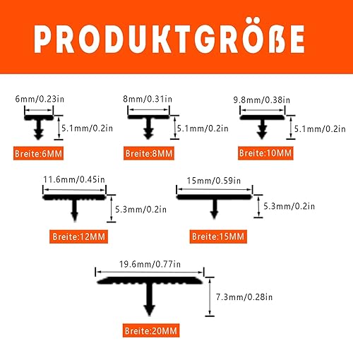 Raouoae Profilo In Alluminio A T, Striscia Di Transizione 3 Pezzi Da 100cm, Strisce Decorative Per Bordature Di Pavimenti, Porte E Modanature, Installazione Facile(Weiß,Breite: 10 mm) - Honorern