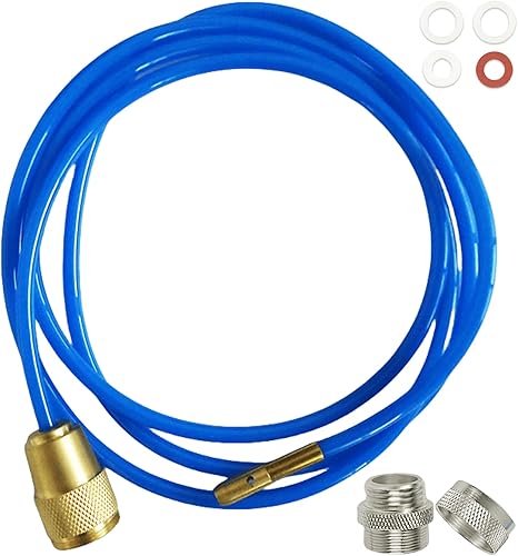 Power Clean, pulitore per tubi ad alta pressione, 2 m, pulitore per tubi ad alta pressione, tubo per la pulizia dei tubi, a spirale di scarico, per M22 M24, con guarnizioni, blu - Honorern