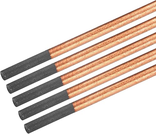 Rame Rivestito Scriccatura Carbonio Scriccatura Aste, 5mm/0.2' Diametro, 355mm/14' Lunghezza Rame Rivestito Elettrodi, 5pz - Honorern