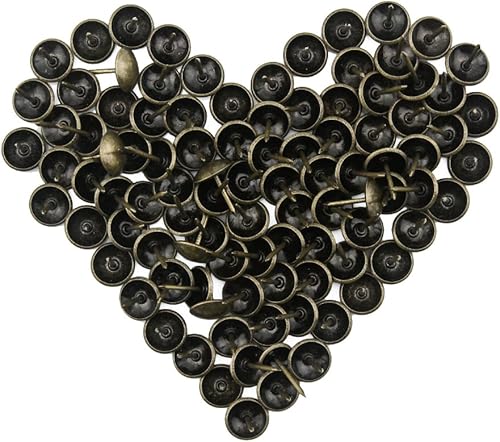 Chiodi Antichi Mobili Bronzo Per Tappezzeria Decorazione Scatola DIY 100 Pezzi 13x17mm - Honorern