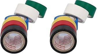 Cartrend Nastri isolanti elettricisti Nastro Adesivo colorato PVC Nastro Impermeabile Nastro Isolante Elettrico 6 Pezzi, 3,3 m x 19 mm - Honorern