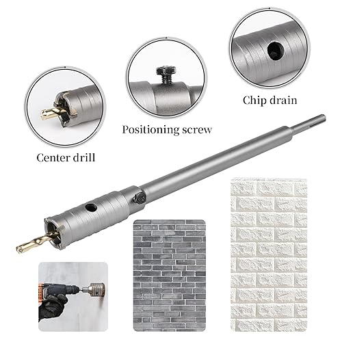 400mm Prolunga/Adattatore SDS Plus con Trapano Pilota, M22 Filettatura Asta di Prolunga per Punta, Punta da 400mm SDS Plus Codolo (Passo di filettatura fine 2 mm) - Honorern