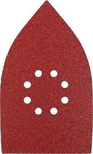 kwb Triangolo di levigatura per levigatrici Delta e multi - per metallo, legno, vernice ecc., per levigatrici multiple Black, Decker, Ferm, Worx B-&-D , 107 x 175 mm, grana K-120, 5 pezzi, perforato - Honorern