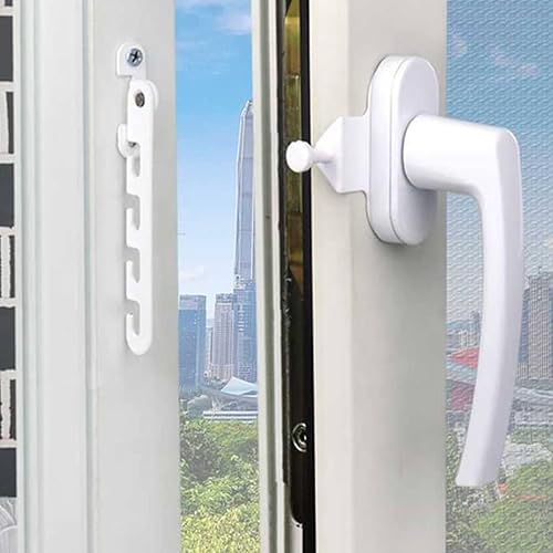 2 Pezzi Limitatore di Finestre, Regolatore per Finestra, Blocca Finestra, Serratura per Finestra, Fermi per Finestra Limitatore di Finestre Protezione Contro per la Regolazione della Finestra - Honorern