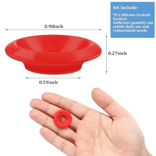 70 Pezzi Guarnizioni in Gomma Silicone Rondella per Bottiglia Swing Flip Top Rondelle Guarnizioni di Tenuta a Prova di Perdite per Uso Sigillatura di Bottiglie di Soda Birra Fatta in Casa - Honorern