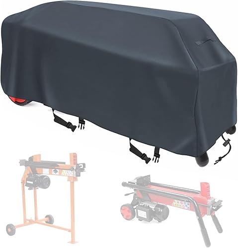 Copertura per spaccalegna, impermeabile, resistente, 55 x 16 x 19 cm (lunghezza x larghezza x altezza), adatta per spaccalegna da 5 a 7 tonnellate, per tutte le stagioni, colore grigio - Honorern