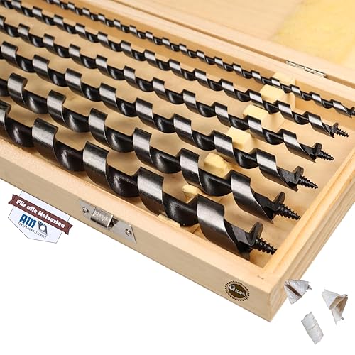 Set di 6 punte per trapano a serpente Ø6-18 x 460 mm, punte per legno lunghe - Honorern