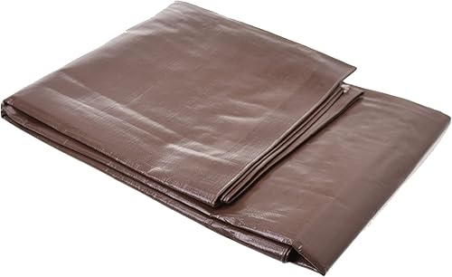 Aqbau® Telone protettivo di protezione, marrone, 200 g/m², con occhielli rinforzati, impermeabile, antistrappo, industriale (2 x 4 m) - Honorern