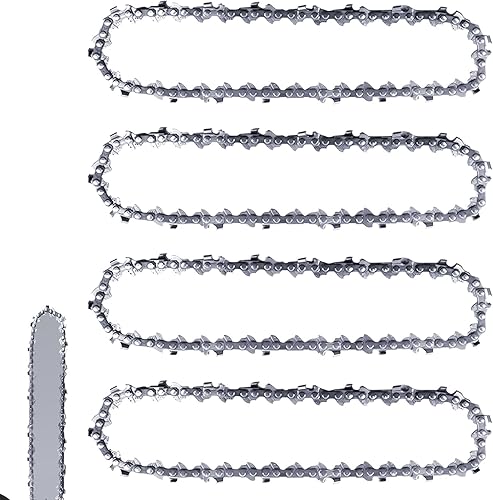 4 catene per motosega da 25 cm, 3/8', LP 40, 1,3 mm, catena a basso ritorno, compatibile con Einhell GC-LC 18/25 Li & GE-LC 18/25 Li, Husqvarna 436 Li, 536 Li, 536 LiXP e altro ancora - Honorern