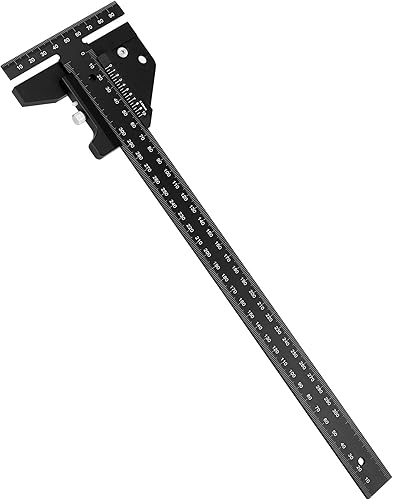 Righello a T per la lavorazione del legno, lega di alluminio, righello angolare da carpentiere, scriba per la lavorazione del legno, 0-300 mm - Honorern