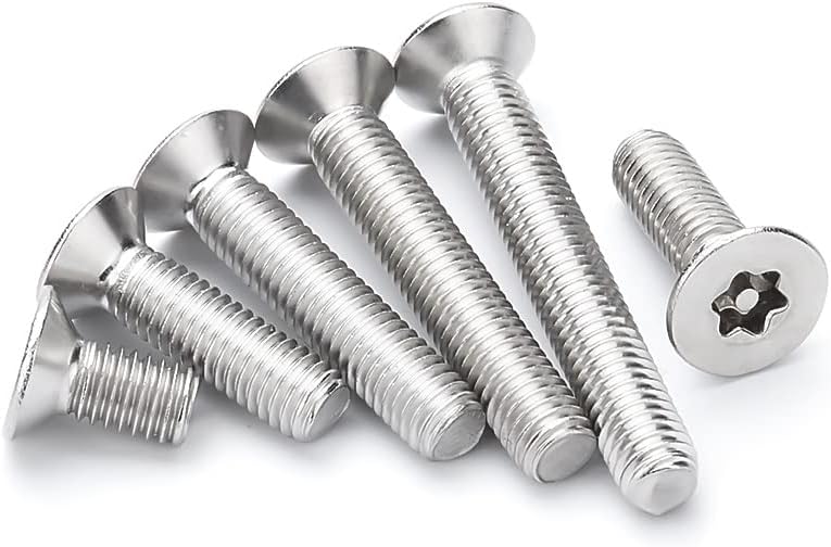 Viti a Macchina Torx Bulloni a Testa piatta Viti Bulloni Inox, Vite antifurto a testa svasata Torx M5×40mm,20 pcs - Honorern