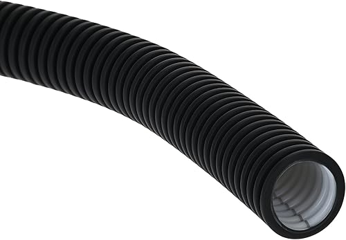 Tubo corrugato elettrico NW 25, 320 N, 10 m, ignifugo, resistente alla pressione, per interni, esterni, posa e calcestruzzo, protezione per cavi e sistema di guida - Honorern