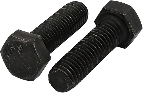 Sourcingmap® 8.8 grado A testa esagonale filettatura M12 x 40 mm completo filettatura sinistra mano nero pezzi - Honorern