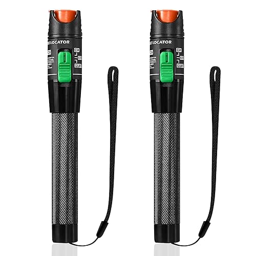 Kit di localizzazione guasti visivi da 2 pezzi 30 MW, tester per cavi in fibra ottica da 30 km per ingegneria delle telecomunicazioni CATV, tester per fibre VFL adatta interfaccia FC/SC/ST da 2,5 mm - Honorern