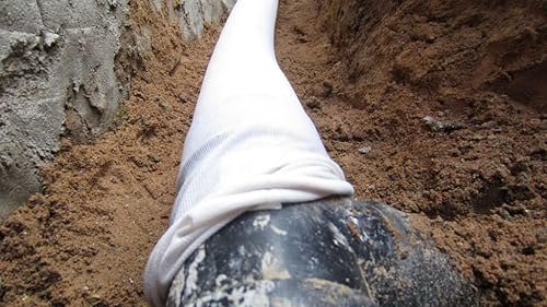 Setaflex - Tubo di Scarico per Drenaggio 10 m, Forato, Filtro da 10 m, Colore: Giallo - Honorern