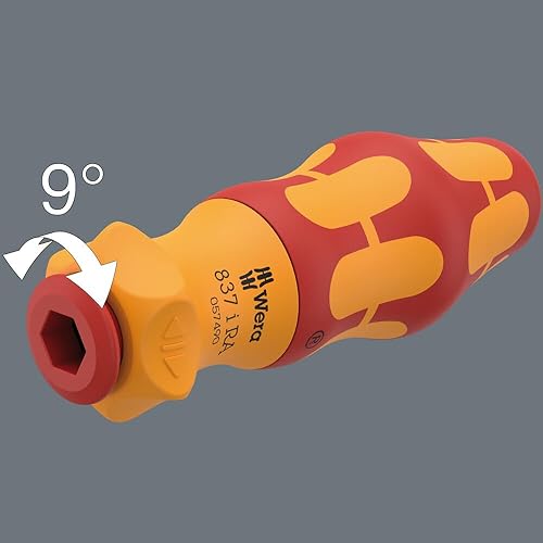 Wera 05057490001 837 i RA - Supporto manuale con funzione a cricchetto, 9 x 115 mm - Honorern