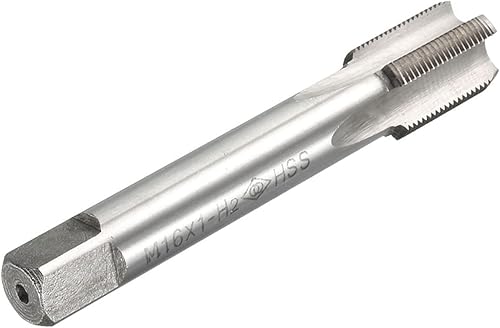 M16 x 1 Metrico Filettatura Fresatura Maschi x 1 Pezzo H2 Dritto Scanalatura Macchina Tocca per Filettatura Riparazione, [Acciaio Alta velocità, Non rivestito] - Honorern