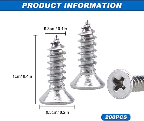 Eteamcan O954 Viti Piccole in Acciaio Inox, Acrilico - Honorern