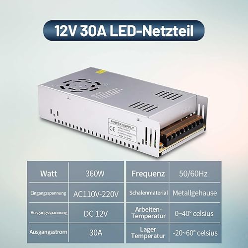 12V 30A Alimentatore Interruttore AC 110/220V 360W Switching Power Supply Trasformatore Convertitore Trasformatore di Alimentazione per Stampante 3D luci di Striscia - Honorern
