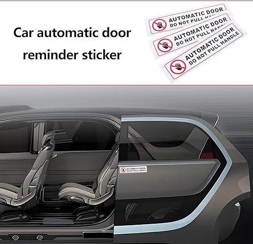 ECSiNG Confezione Da 10 Adesivi Per Segnaletica Per Porta Automatica Non Tirare La Maniglia Segnale Di Avvertenza Adesivo Autoadesivo Per Furgoni Veicoli Taxi 150 Mm X 35 Mm - Honorern