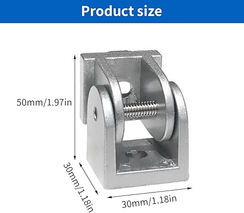 4 connettori angolari per giunti in alluminio, profilo in alluminio regolabile, in lega di zinco, giunto a 180°, cerniera in lega di alluminio, parti per stampanti 3D (3030) - Honorern