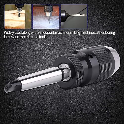 MT-2 Mandrino Tornio, 1-13 mm 1/2 'Adattatore per Trapano a Base di Codi per il Perplessamento Autoportante per il Tornio con Pergolato MT2-B16 - Honorern