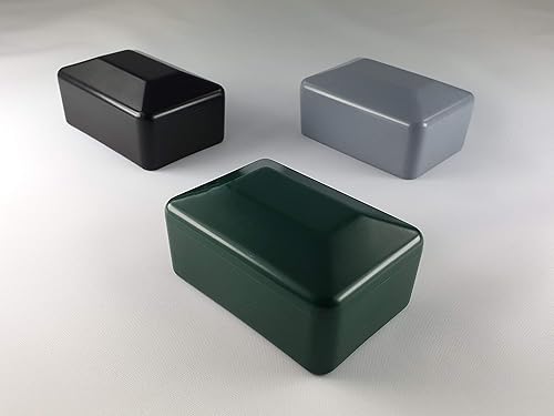 5 tappi per pali di recinzione, rettangolari, 60 x 80 mm, colore nero - Honorern